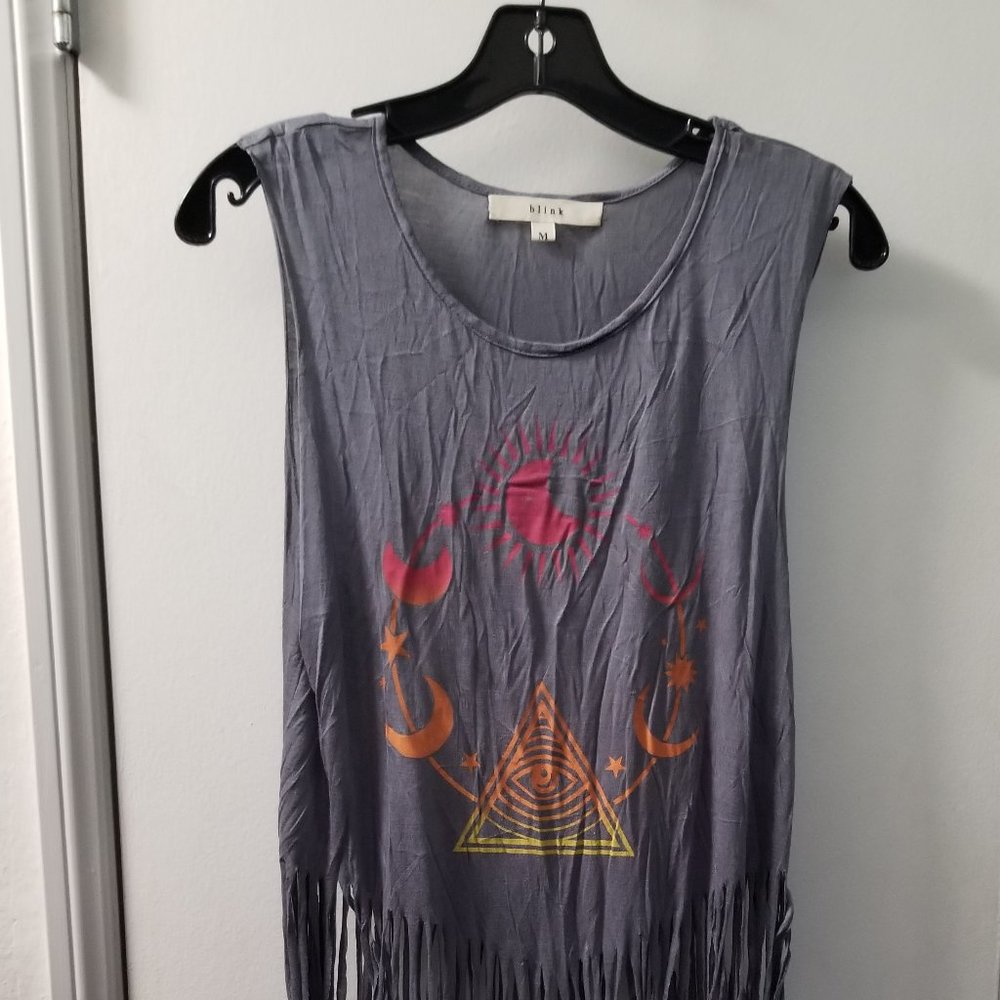 Moon fringe tank top